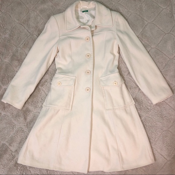 Benetton Cream Coat - Picture 1 of 4